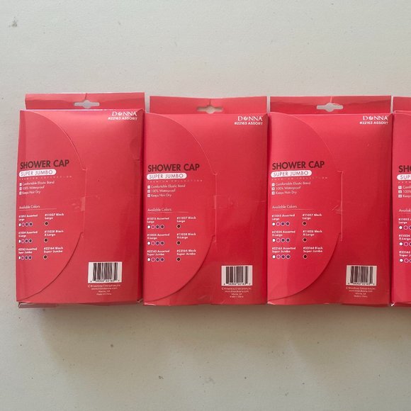 Donna Super Jumbo Shower Cap Waterproof Shower Cap  SET OF 4 - Picture 3 of 3